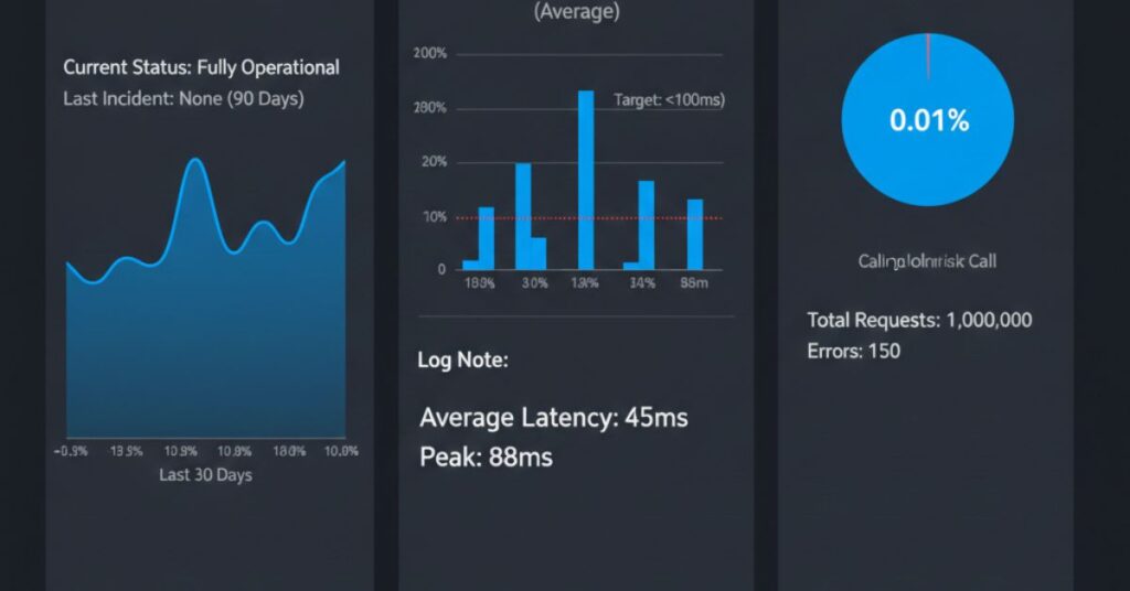 App performance and uptime graph visualization