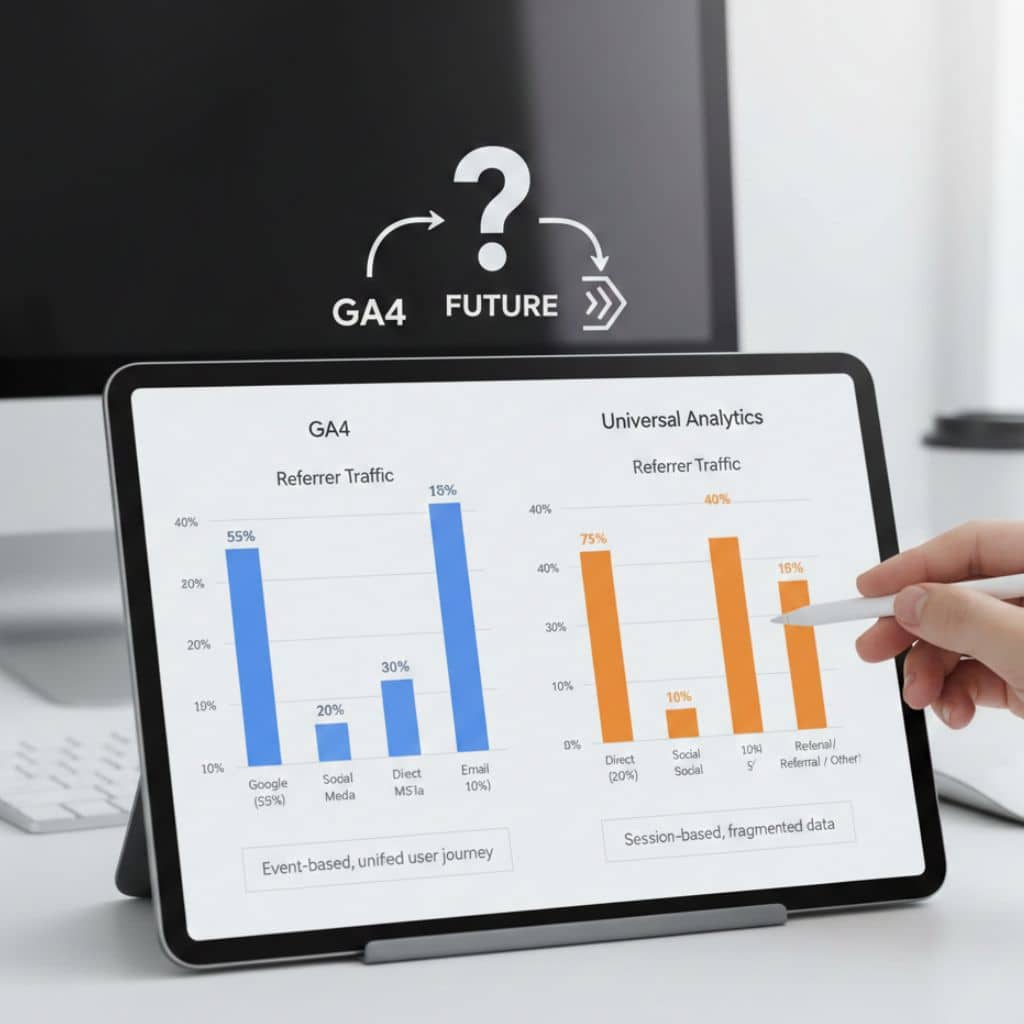 GA4 vs Universal Analytics Referrer Comparison
