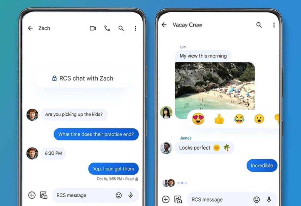 Preview of New RCS Chat Features