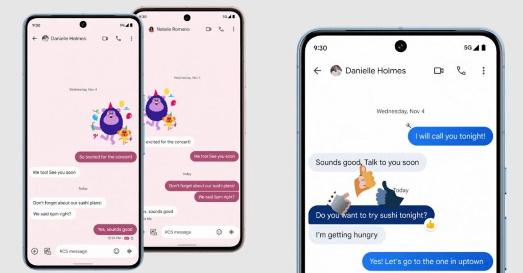  Updated Chat UI in Google Messages on iOS