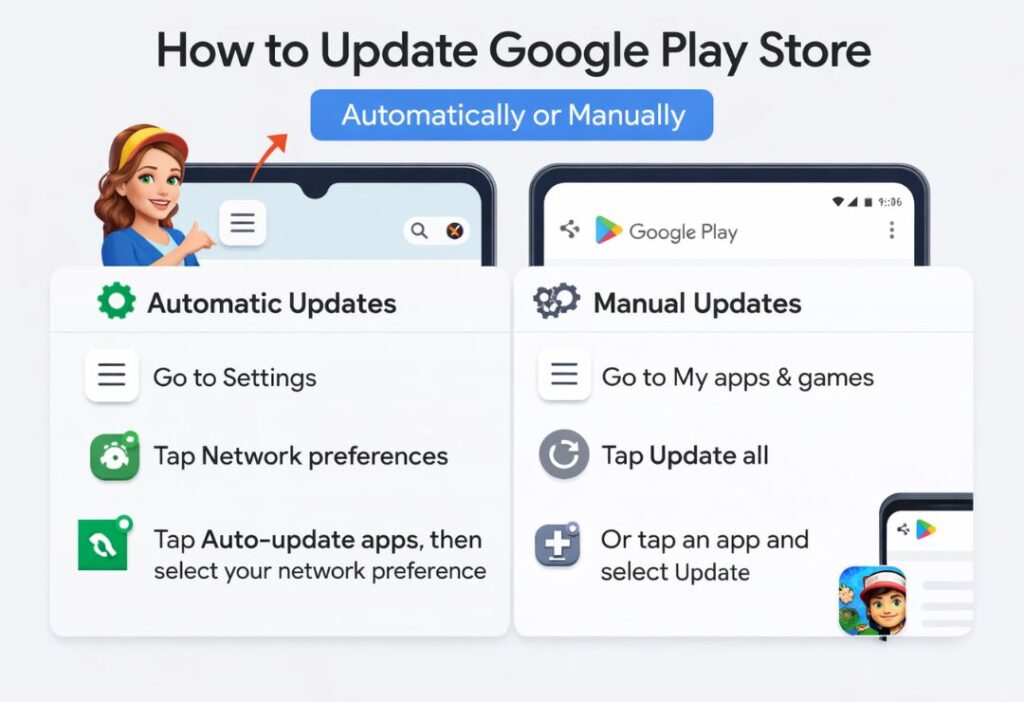 How to Update Google Play Store Automatically or Manually